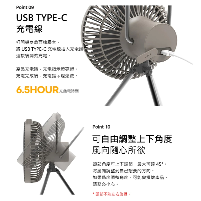 CLAYMORE V600+ 無線風扇含收納袋【綠色工場】總代理保固 露營風扇 電風扇 充電式電風扇 循環風扇 吊掛扇