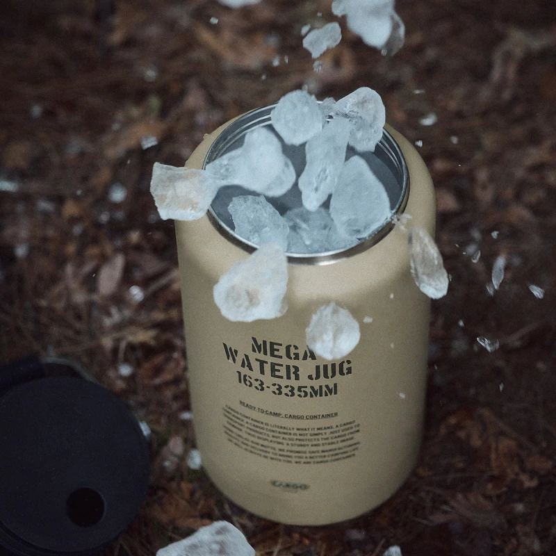 CARGO 工業風不鏽鋼3.8L手提水壺【綠色工場】保冷桶 水壺 水桶 保溫瓶 飲料桶（附止滑墊）Water Jug