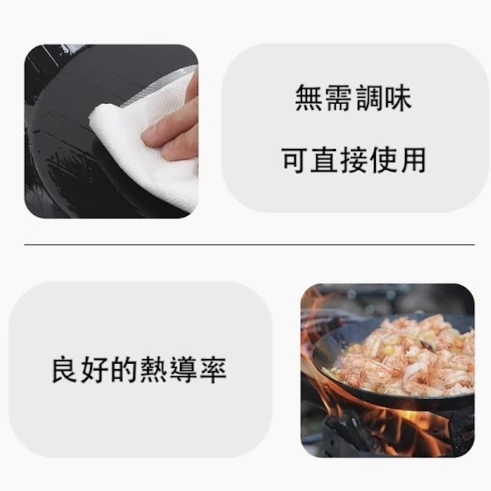 800°C 可拆式手把長柄平底鐵鍋 28cm【綠色工場】鑄鐵鍋 煎鍋 鐵鍋 平底鍋 烤盤 單柄煎鍋