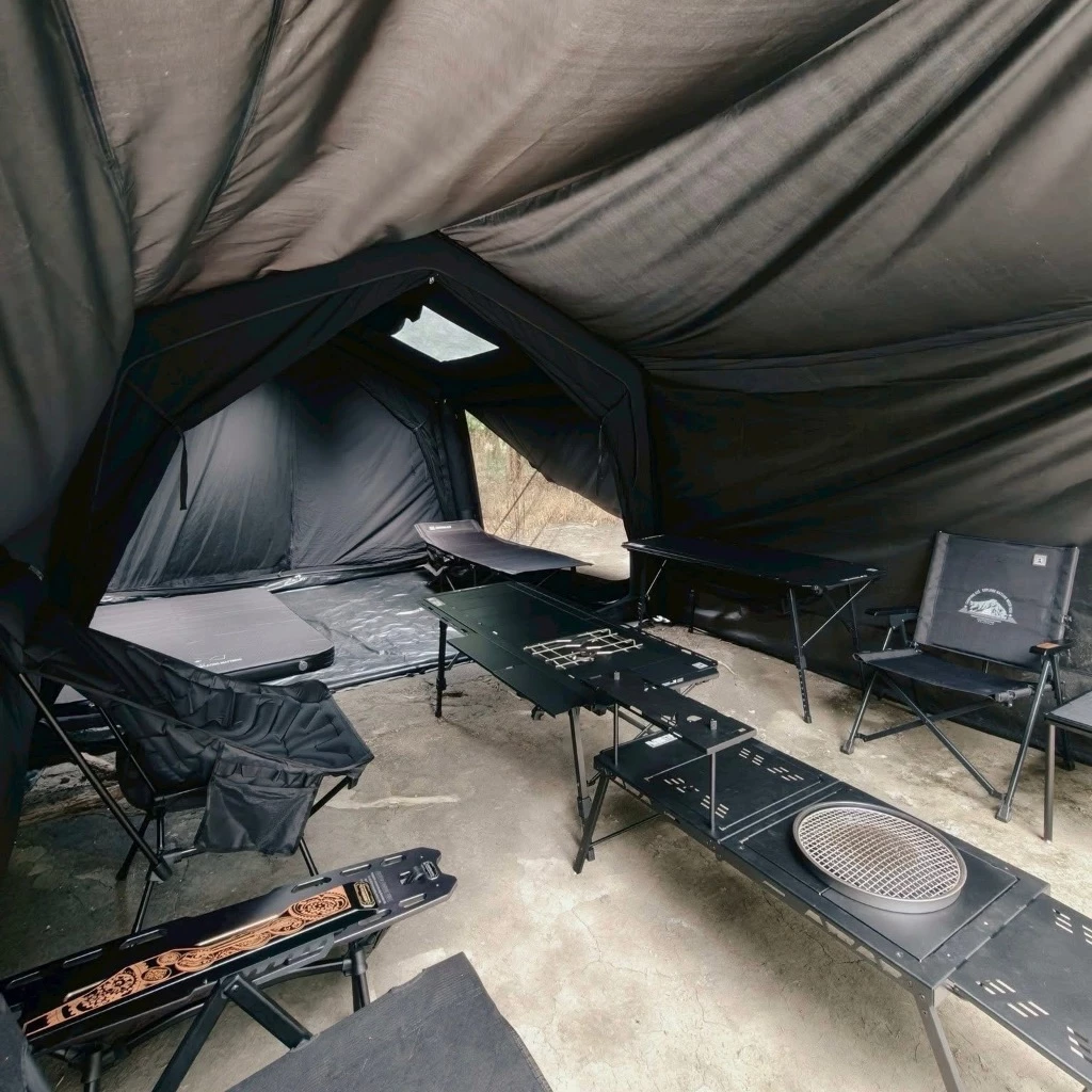 野樂 黑森戰術充氣帳篷 【綠色工場】CAMPING ACE 氣柱帳 充氣帳 六人帳 黑化風格 露營帳篷 ARC-647