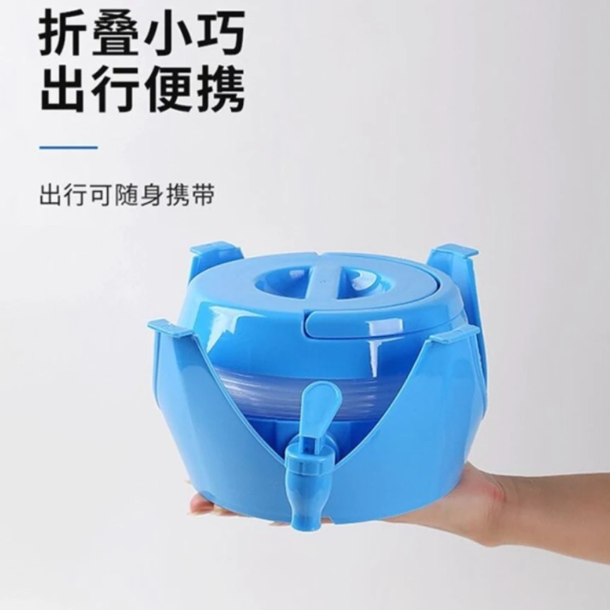 折疊伸縮水桶 5.5L【綠色工場】摺疊水桶 儲水桶 摺疊水桶 儲水桶 水桶 便攜水桶