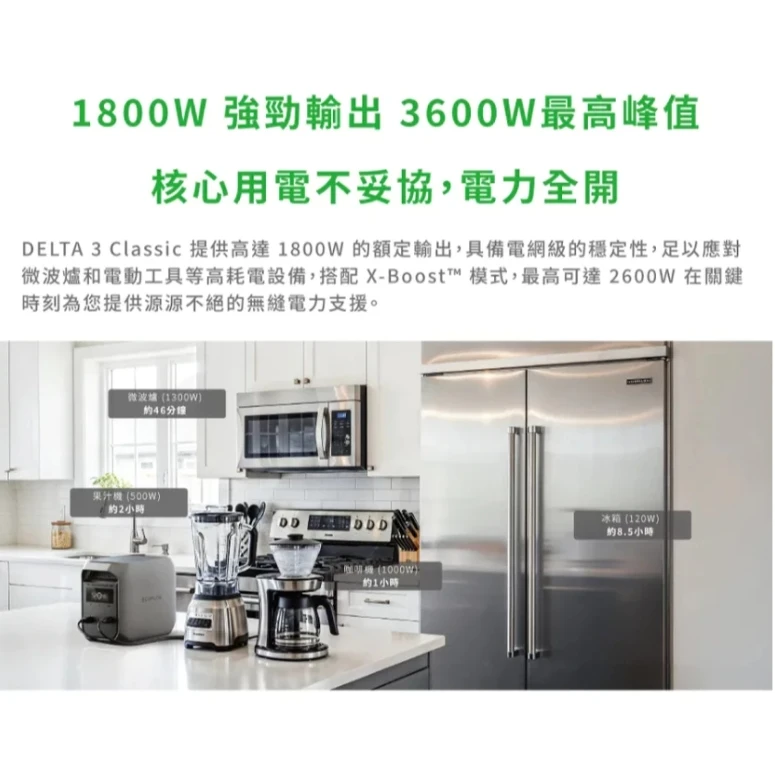 【EcoFlow】 Delta 3 Classic 儲能電源