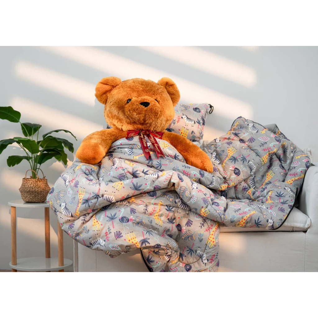 【綠色工場】Wildfun 野放 石墨烯方型睡袋 童趣款 遠紅外線 T3科技棉 舒適溫度0~5度 戶外露營 旅遊 居家