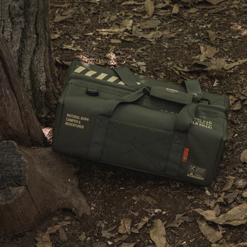 【綠色工場】CARGO 工業風工具收納袋 軍綠/沙色/黑色 收納工具袋 營釘收納袋 裝備袋 營釘袋 手提袋 萬用收納袋