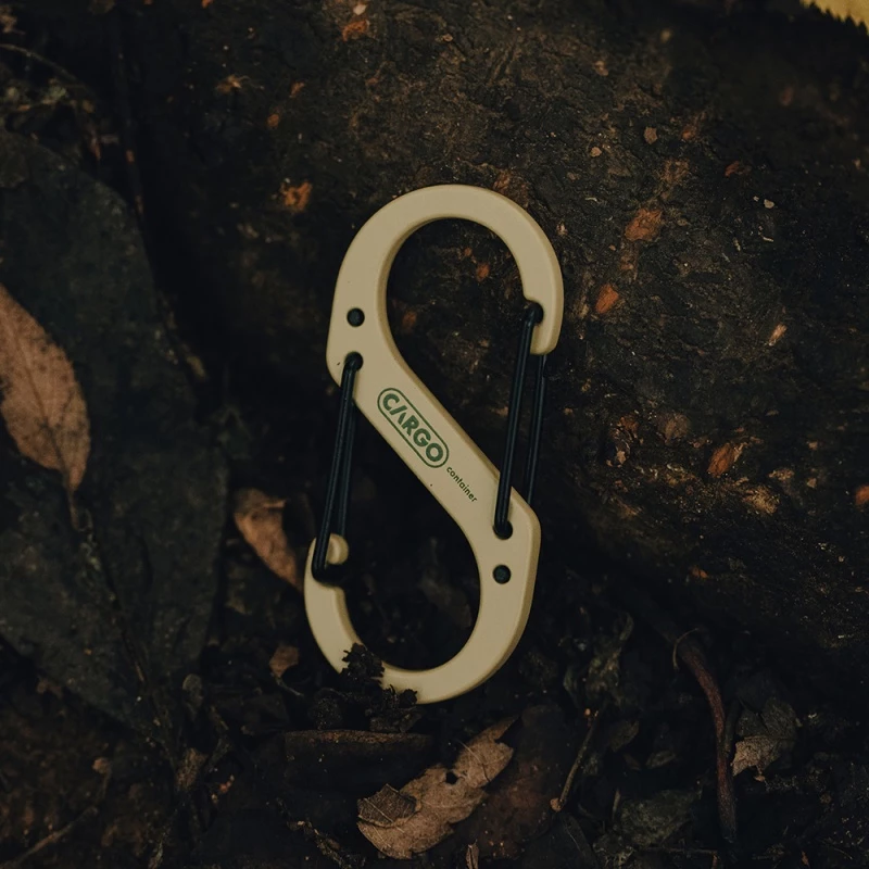 【綠色工場】 CARGO S型登山扣 金屬掛勾 S扣 可承重100kg 鋅合金 啞光黑/沙色/軍綠 露營神器 掛勾