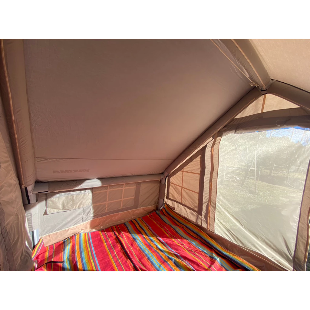 【綠色工場】YAKIMA 戶外充氣帳 棉布充氣帳 加厚棉布充氣帳篷 充氣帳篷 科技棉 紗窗 露營 打氣帳 (附打氣筒)