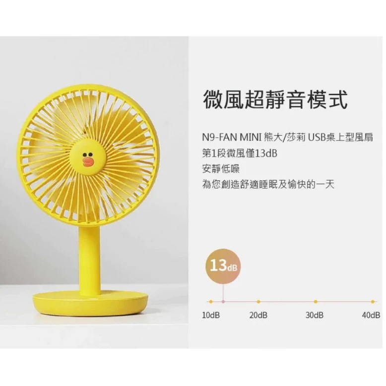 N9-FAN MINI 莎莉 USB桌上型風扇 【綠色工場】迷你風扇 桌上風扇 Line聯名 隨行風扇 桌扇 循環扇