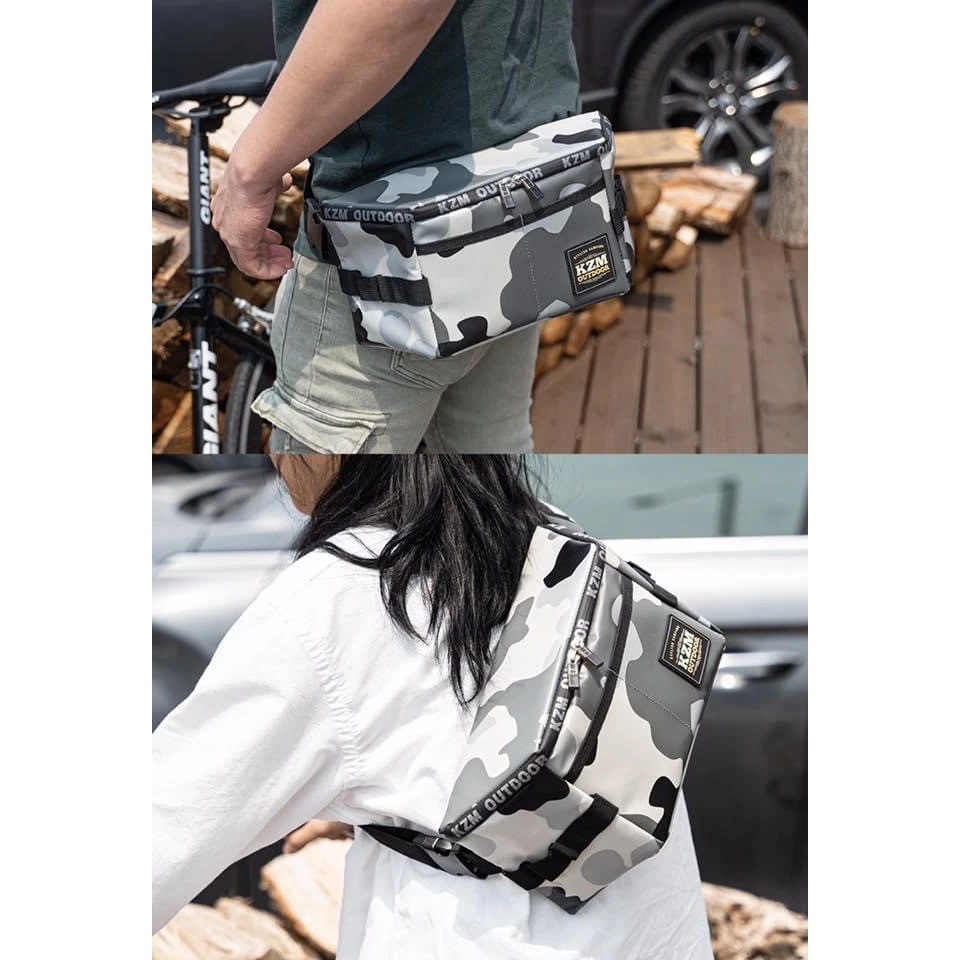 KAZMI KZM 多功能防水置物包(迷彩) 收納袋 置物袋 置物包 掛物袋 露營 野營 側掛袋 防水包
