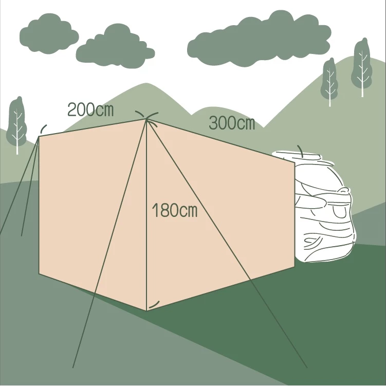 【綠色工場】丹大DANDA 車邊精靈 車邊帳 帳篷、車邊棚、家庭帳、大帳篷、衛浴帳、客廳帳、沙灘帳、天幕帳