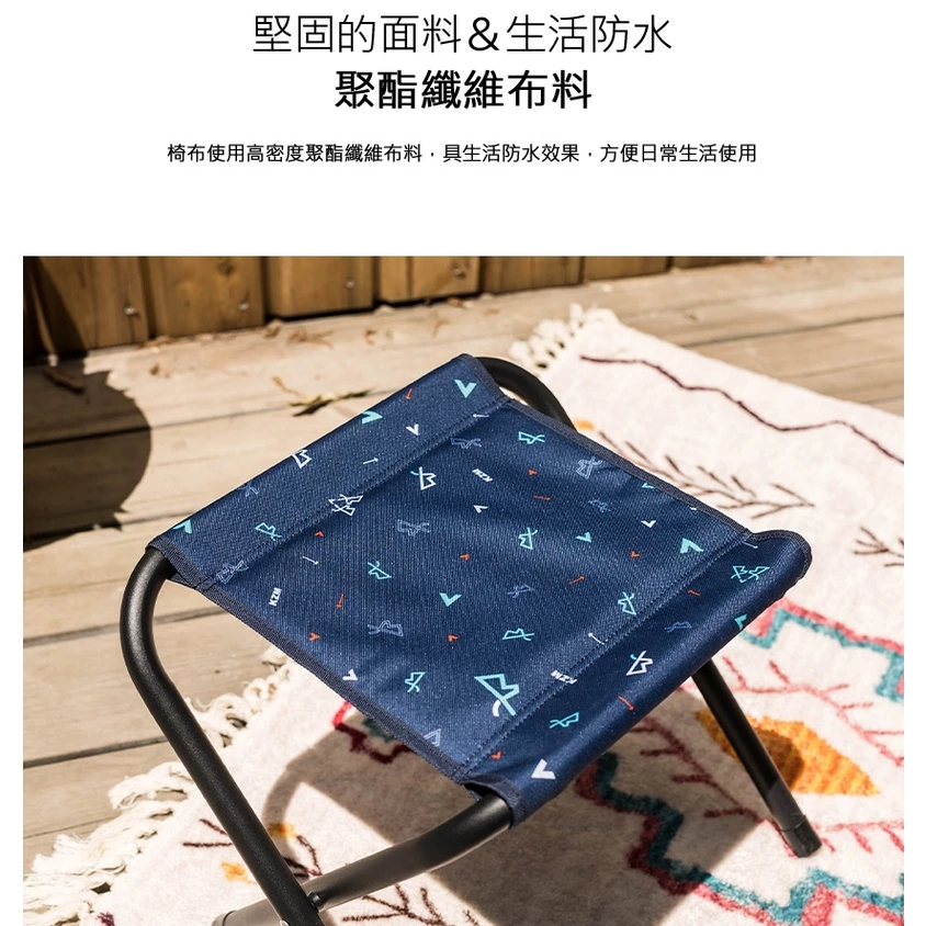 【綠色工場】KAZMI KZM 印花小板凳2入 露營椅 童軍椅 折凳 兒童椅 摺疊凳 摺疊椅 露營(K20T1C017)