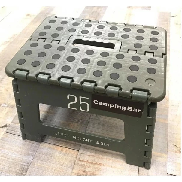 Camping Bar 22cm工業風折凳（買一送一）【綠色工場】小椅 摺疊凳 摺疊椅 板凳 露營 戶外 野營