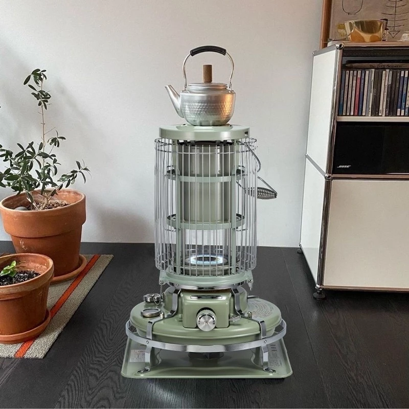 【綠色工場】日本阿拉丁 Aladdin 經典復古煤油暖爐 總代理保固2年 煤油爐 暖爐 藍色火焰暖爐