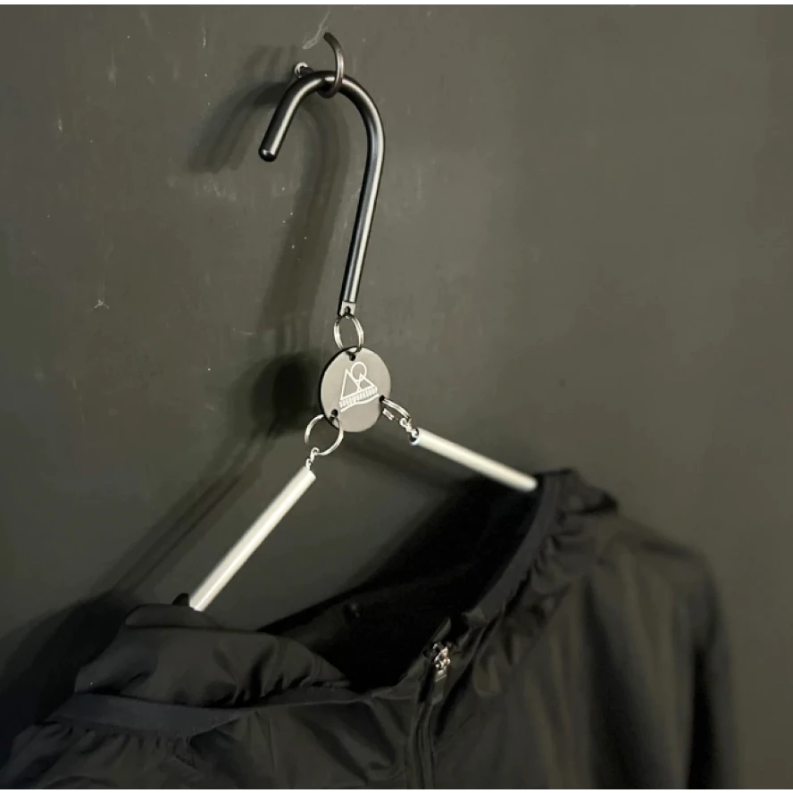 【綠色工場】5050WORKSHOP 旅行衣架2入 TRAVEL HANGER 摺疊衣架 便攜衣架 附收納袋 鋁合金衣架