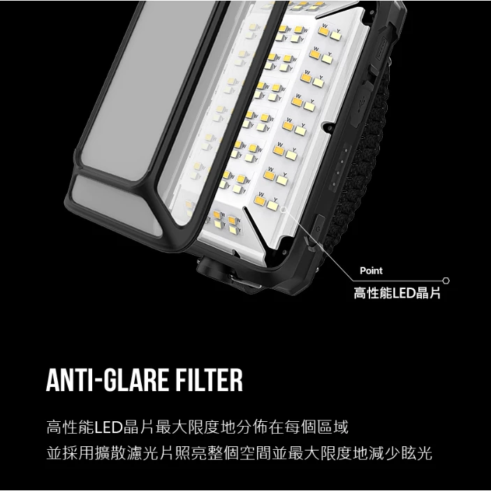 KAZMI KZM 工業風行動電源LED燈【綠色工場】露營燈 照明燈 小夜燈 戶外照明 Type-C充電 五段亮度調整