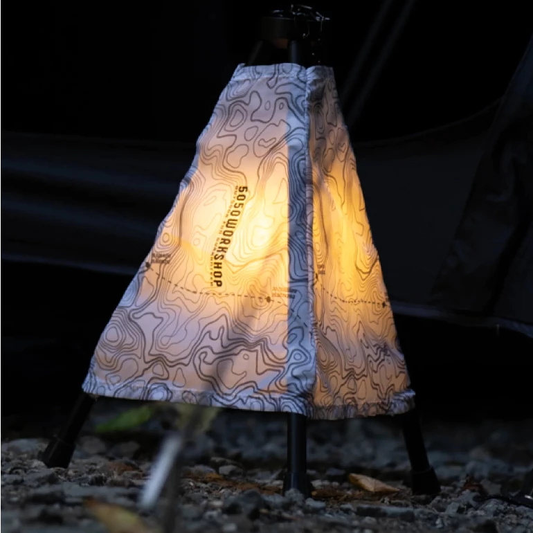 5050WORKSHOP 帳形燈罩三腳架【綠色工場】日本職人設計 三腳架燈罩組 地圖燈罩 掛物架 吊物三腳架 附吊物鍊條