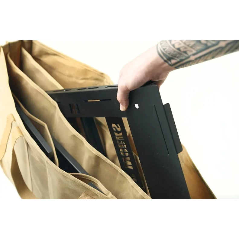 FIELD WORKS 鐵件收納袋【綠色工場】上蠟帆布袋 FW鐵桌板可收納 加厚手提袋 7個收納夾層 防水抗撕裂