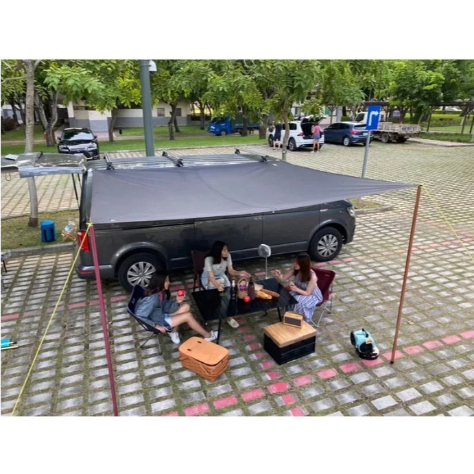 OUTDOOR TRIBE 車邊帳天幕【綠色工場】車邊邊布 車邊圍布 延伸天幕 黑膠天幕 5000mm防水係數