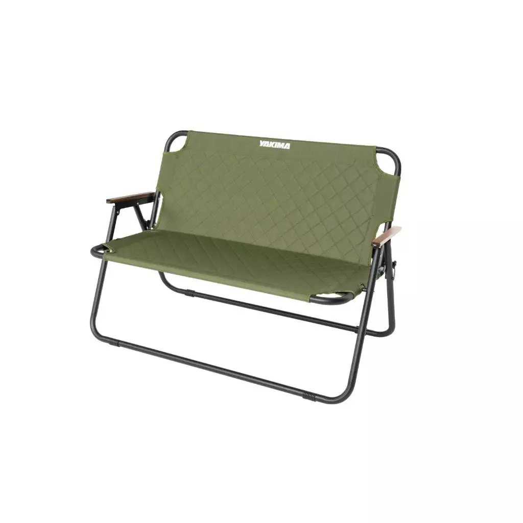 Yakima 菱格雙人椅【綠色工場】雙人椅 摺疊椅 雙人折疊椅 鋁合金木紋把手 露營椅 加厚布料 附椅背收納袋
