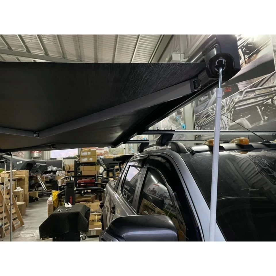 TIMEBOX 黑化版手搖車邊帳【綠色工場】TB-06-3525 搖桿式 手搖車邊帳篷 車邊天幕 客廳帳 天幕帳