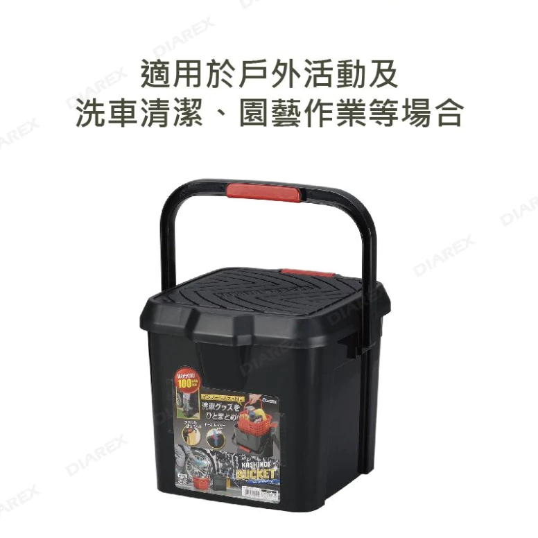 Inomata 戶外多功能桶 17L【綠色工場】日本製 RV桶 收納桶 置物桶 手提桶 洗澡桶 洗車桶 可乘坐