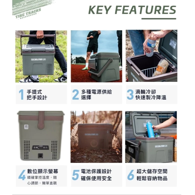 myCOOLMAN 休閒系列行動冰箱 CCP20【綠色工場】移動冰箱 車用冰箱 露營冰箱 車載冰箱 手提冰箱