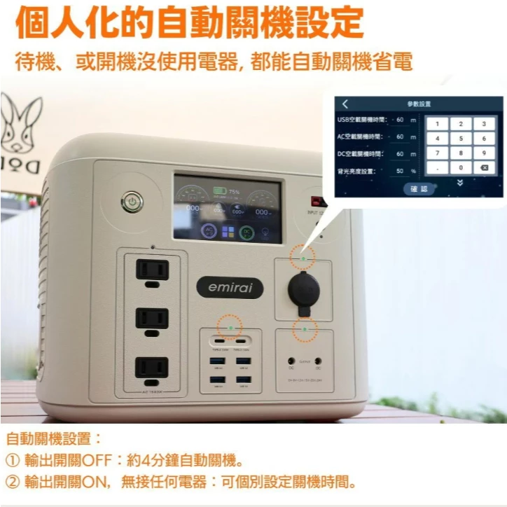 emirai 次世代行動電站 EMR1500X【綠色工場】行動電源 儲能電源 儲能電站 磷酸鋰鐵電池 總代理保固