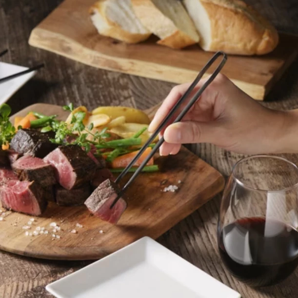 IDEA SEKIKAWA｜筷夾【綠色工場】日本燕三条製 不鏽鋼 公筷夾 料理夾 黑色/銀色 炊事用具 筷子