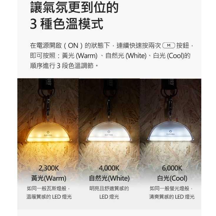 【CLAYMORE】 帳篷小夜燈