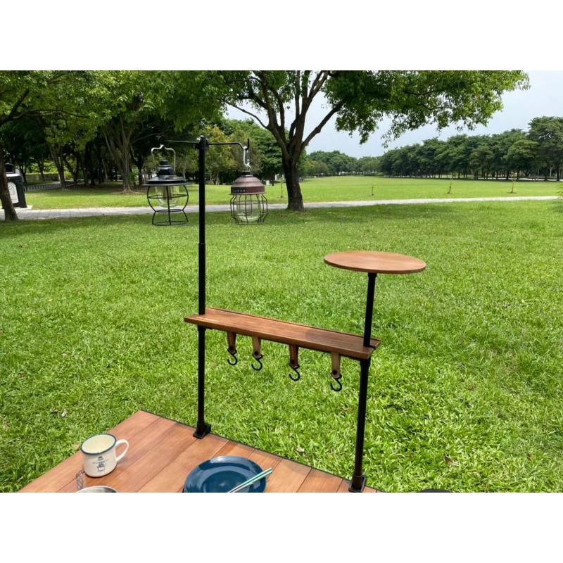 JG Outdoor 配件組 【綠色工場】桌面吊物架 吊物掛燈組 桌面伸縮吊燈架 層板組 掛物架 桌邊架 露營燈架