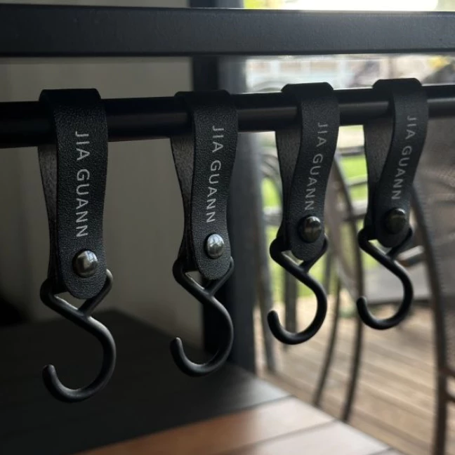 JG Outdoor 皮革扣環掛勾(4入組) 【綠色工場】皮革掛鈎 勾環 扣環 掛環 吊勾 台灣製