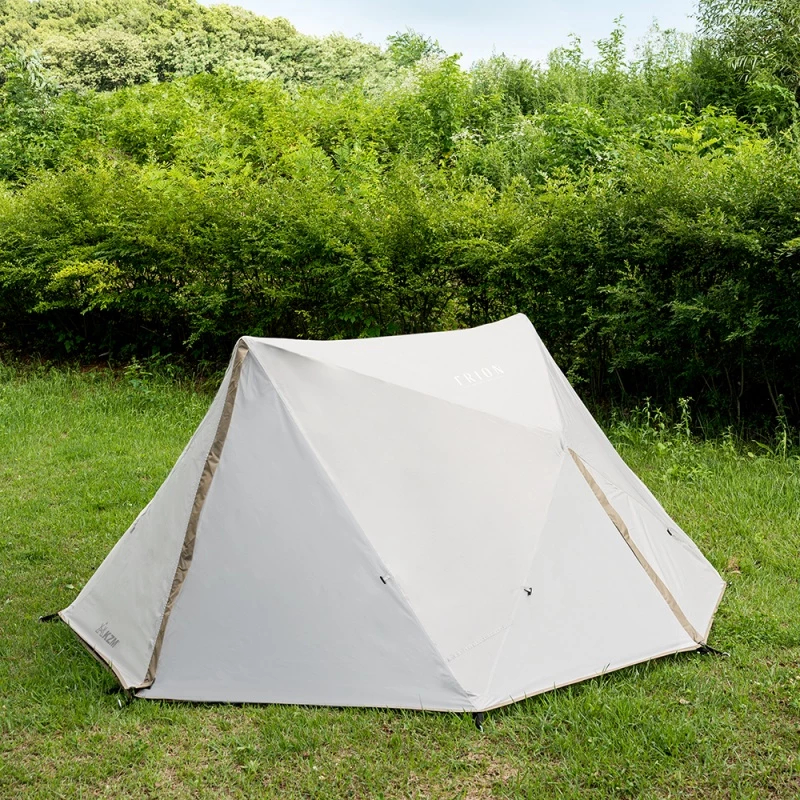 【綠色工場】KAZMI KZM Trion 新三角速搭帳 秒帳 野餐帳 遮陽帳 沙灘帳秒拋帳 登山 露營 帳篷 奶茶色