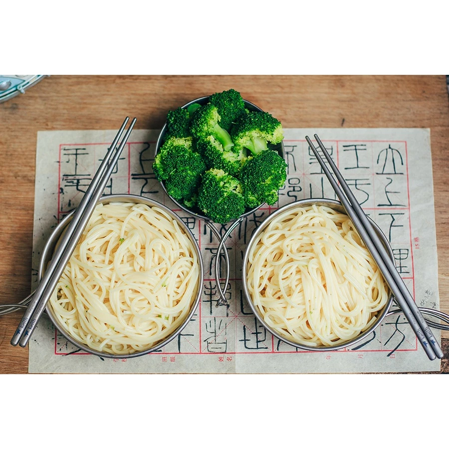 【綠色工場】鎧斯Keith Ti5622 純鈦輕量環保攜帶式方型筷子 附收納袋/ 23cm 鈦筷 鈦餐具 露營 登山