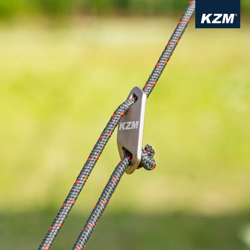 KAZMI KZM 花生型二孔調節片10入【綠色工場】(香檳色/黑色) 營繩調節片(K20T3F004) 營繩固定片