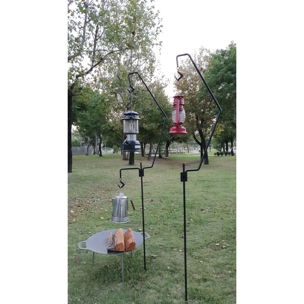 【綠色工場】RV-IRON 047 GARDEN SHOCK 鍛鐵多功能吊燈架 焚火架 鑄鐵架 鍋架 鐵架 露營燈架