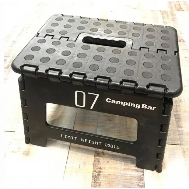 Camping Bar 22cm工業風折凳（買一送一）【綠色工場】小椅 摺疊凳 摺疊椅 板凳 露營 戶外 野營