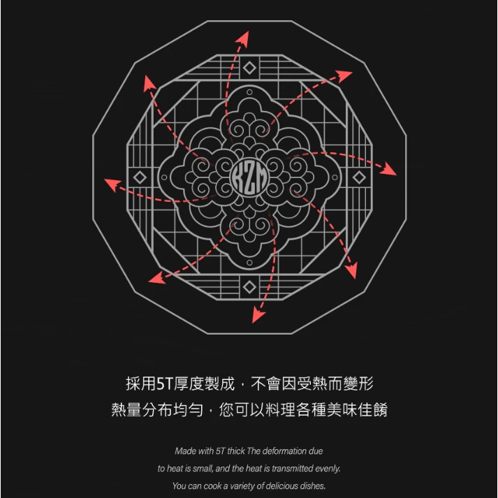 KAZMI KZM 韓式不沾煎烤盤 【綠色工場】附木手把、收納袋 韓國製 鋁烤盤 煎盤 燒烤盤 露營炊具 炊事烹煮