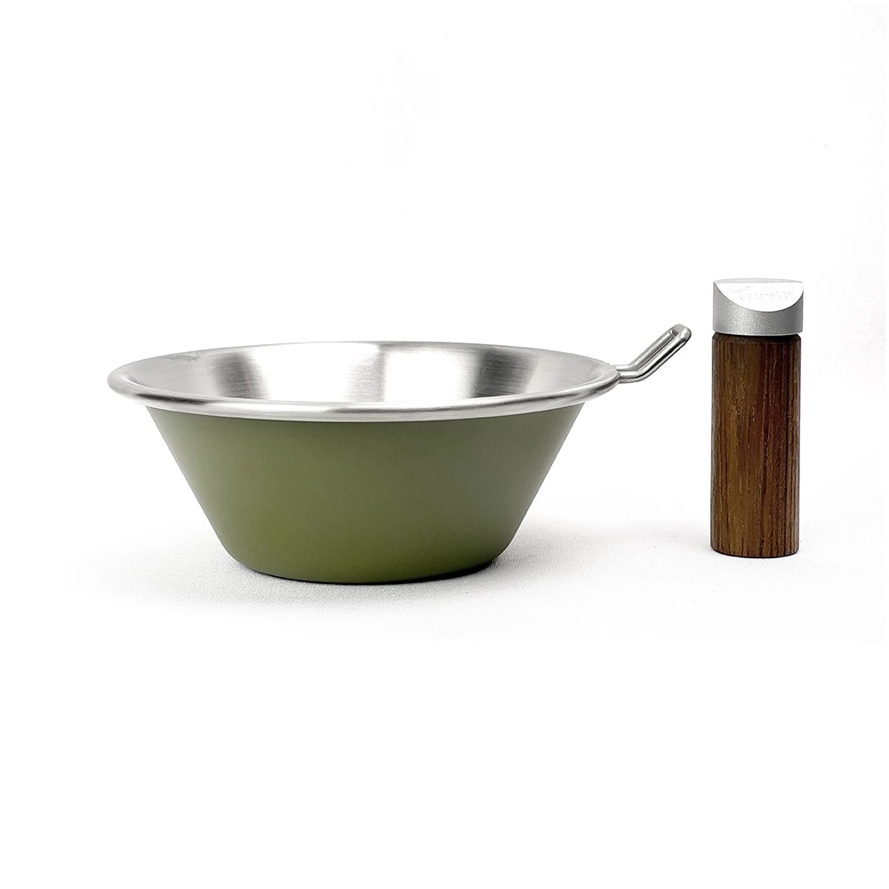 【綠色工場】 Truvii 250ml 木柄iO碗 不鏽鋼碗 餐碗 飯碗 收納碗 木柄碗 可堆疊 露營美學 風格