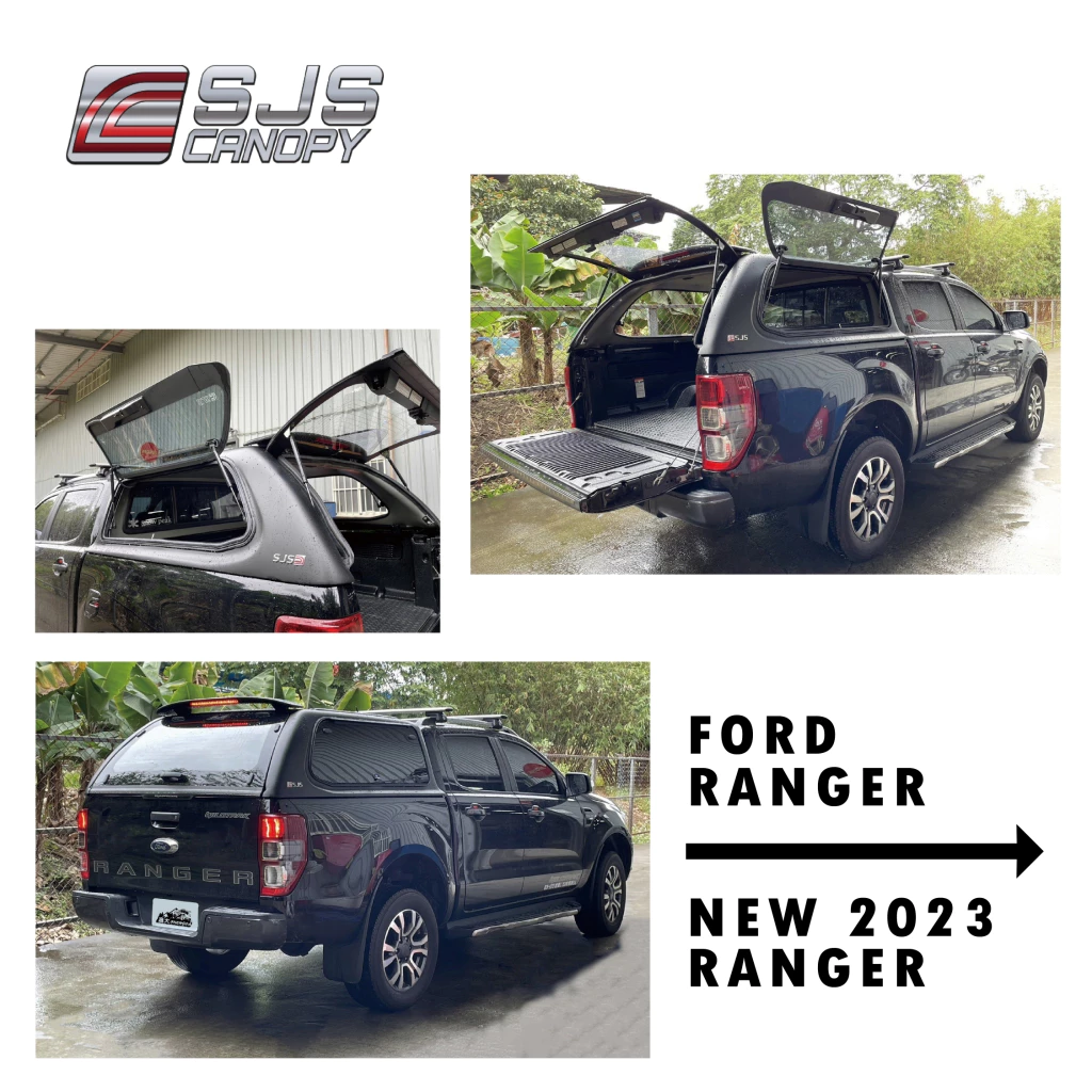 【綠色工場】SJS 後斗高蓋 皮卡側彈式窗戶高蓋-含中控鎖(適用 RANGER,HILUX) 皮卡改裝 pickup改裝