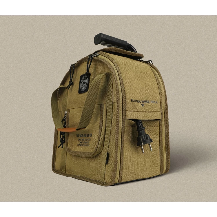 【綠色工場】KAZMI KZM 工業風動力線收納袋 輪座延長線收納袋 手提袋 裝備袋 軍風收納袋 軍綠/黑色/沙色