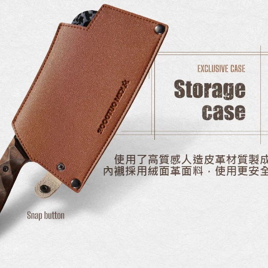 【綠色工場】KAZMI KZM 職人料理刀 3CR13不鏽鋼刀 胡桃木柄 露營刀具 野炊刀具 附皮革收納套