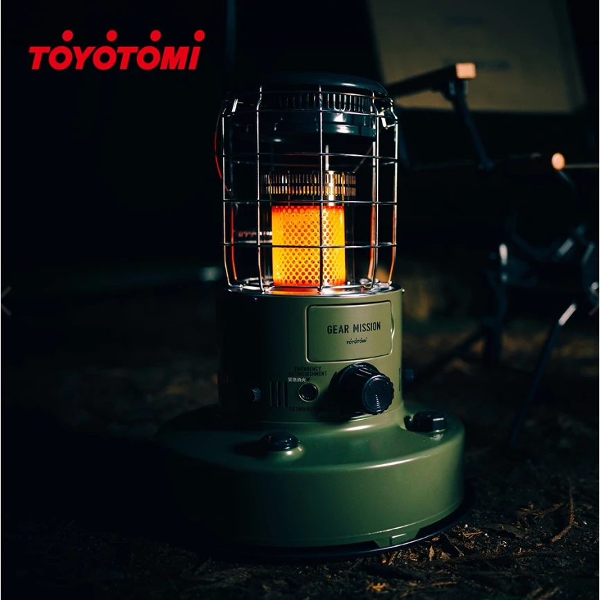 TOYOTOMI 煤油暖爐 橄欖綠 RR-GER25G 【綠色工場】傳統熱對流式 日本製 適用約6坪 電子式點火