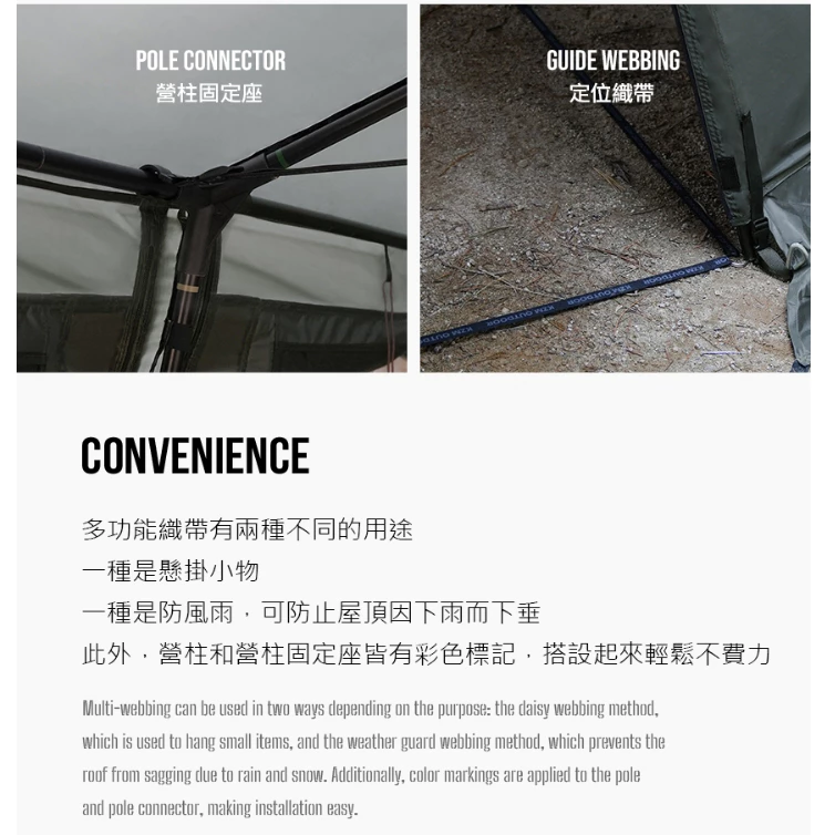 KAZMI KZM OSCAR 工業風奧斯卡4人帳【綠色工場】屋型帳 大川帳 軍綠帳篷 軍風露營 一房一廳 客廳帳