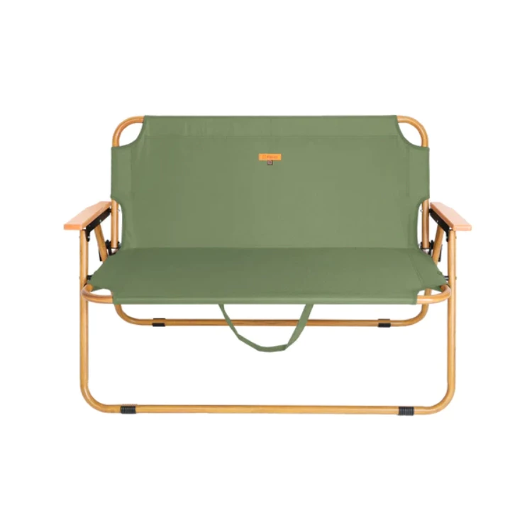 雙人座露營座椅 Chummy【綠色工場】雙人椅 摺疊椅 雙人折疊椅 鋁合金木紋把手