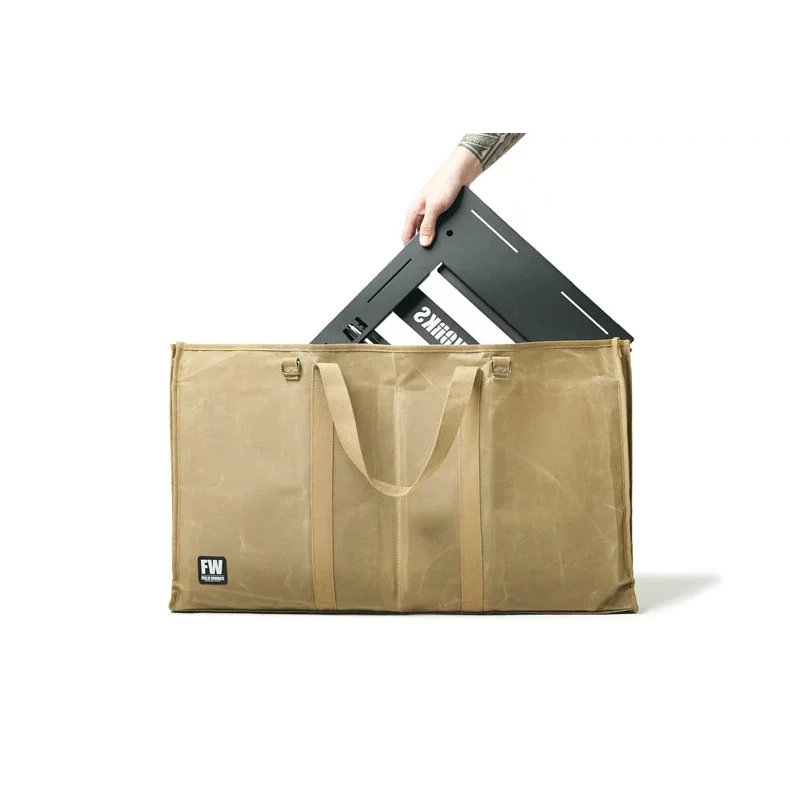 FIELD WORKS 鐵件收納袋【綠色工場】上蠟帆布袋 FW鐵桌板可收納 加厚手提袋 7個收納夾層 防水抗撕裂