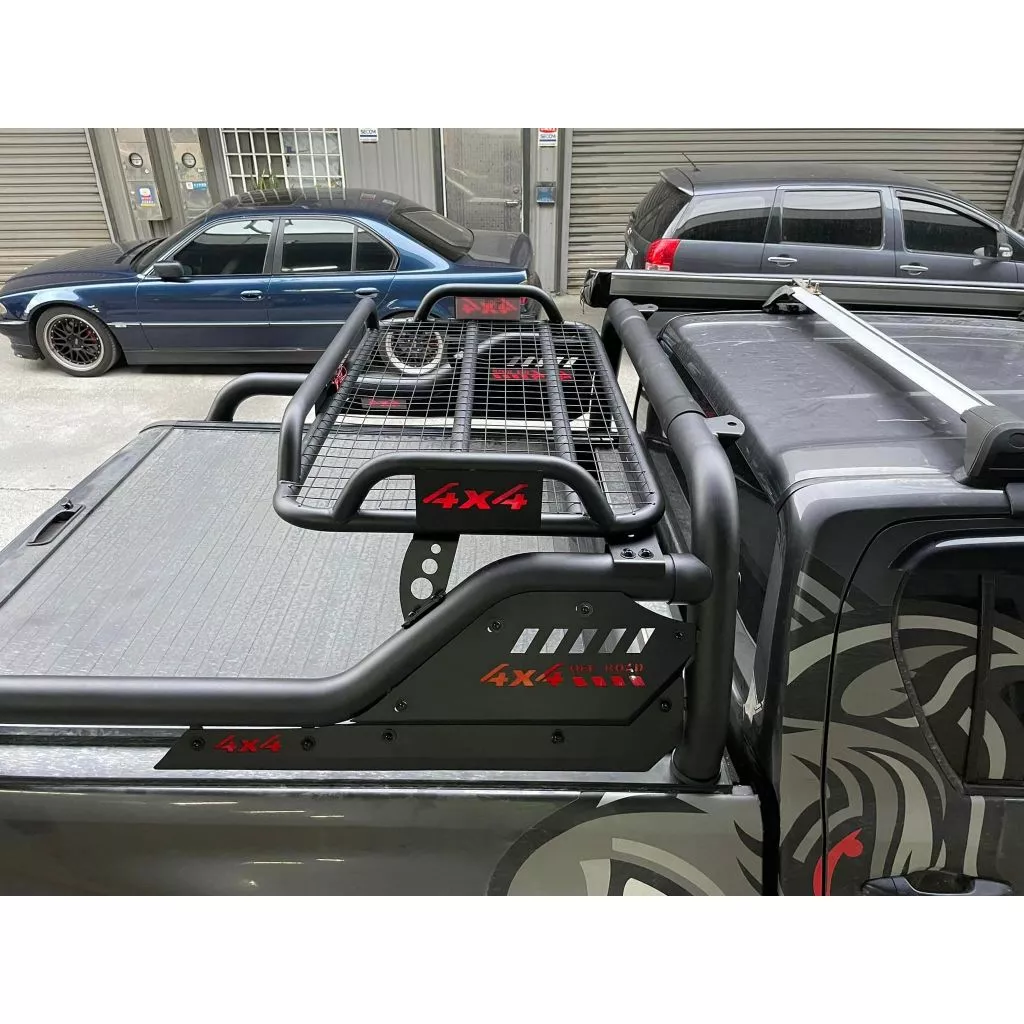 皮卡改裝全配組 捲簾+防滾架+置物盤+後斗保護飾板【綠色工場】pickup改裝 越野改裝 防滾籠 貨車改裝