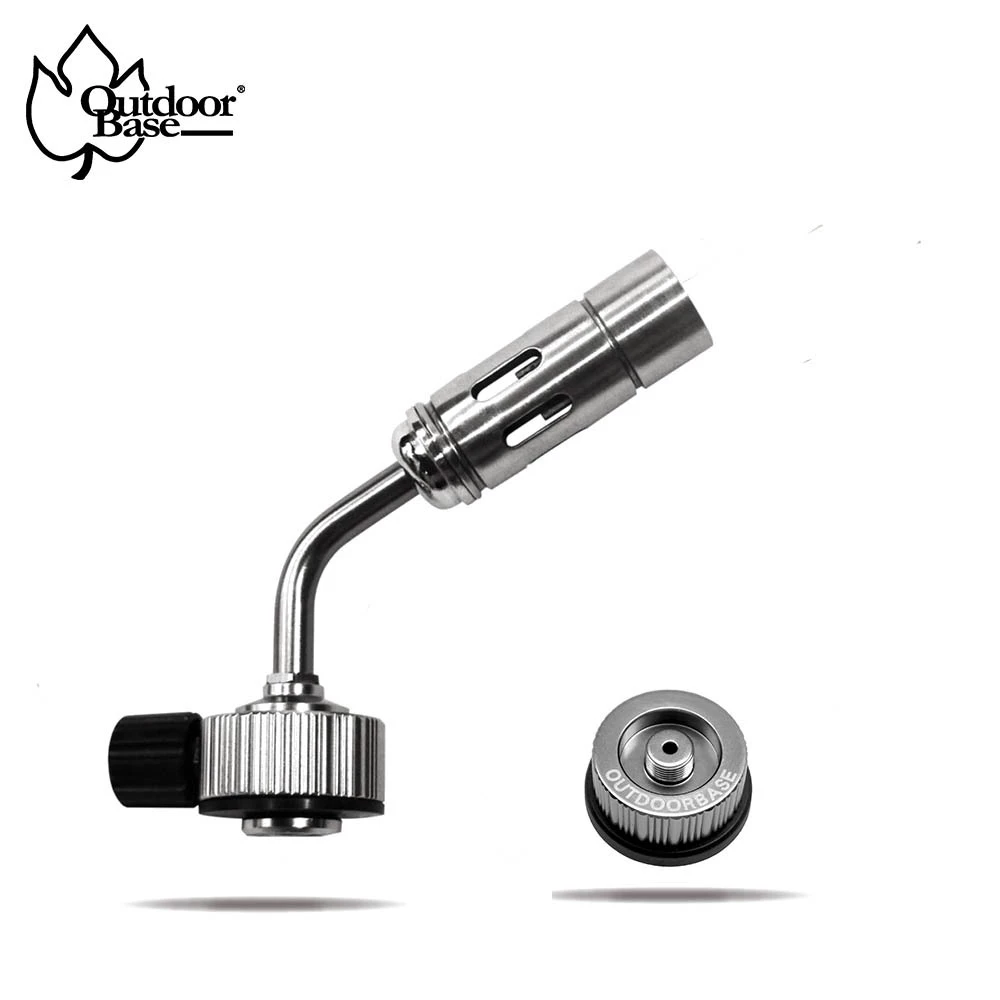 Outdoorbase 燄舞迷你型不鏽鋼高功率噴火槍【綠色工場】瓦斯噴槍 火雞 打火機 附卡式轉接頭