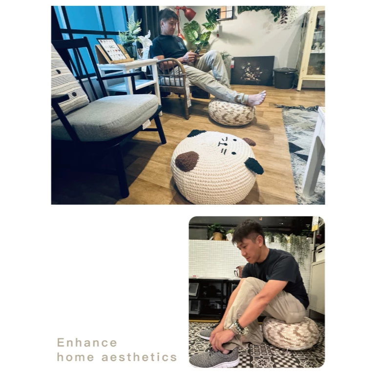 Metsä 米特薩| 充氣圓墊針織座墊套【綠色工場】雲朵小圓墊專用 椅套 針織 可DIY針縫 可機洗