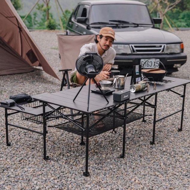 JG outdoor 鋁合金折疊收納桌 L型套組【綠色工場】鋁合金桌 蛋捲桌 露營桌 摺疊桌 收納桌 台灣製精品