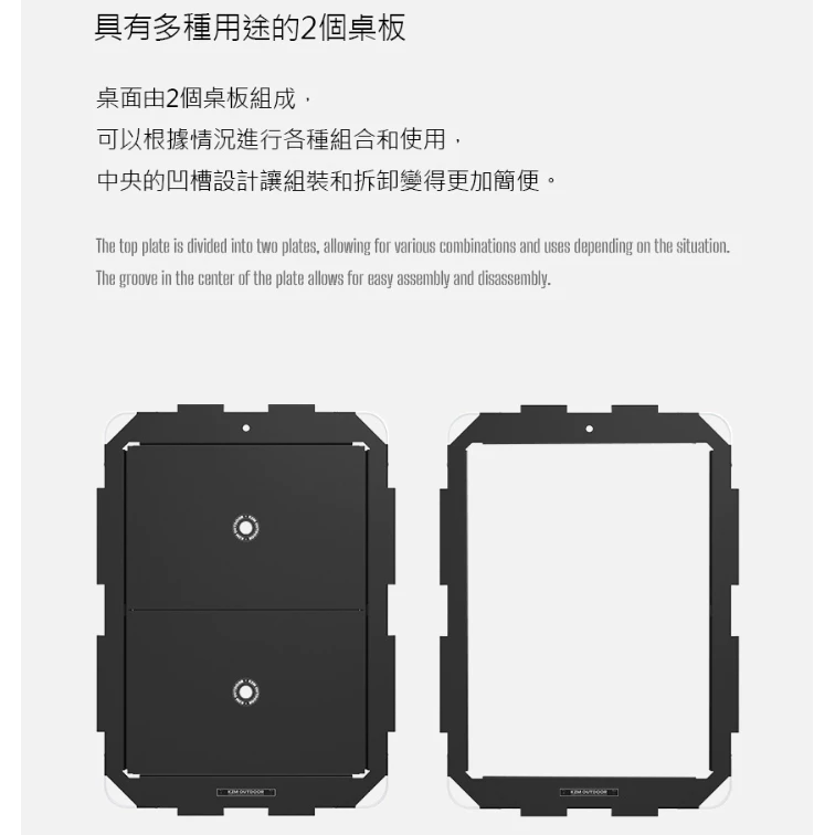 KZM ONE SERIES 2單位連接板【綠色工場】kazmi IGT單位桌板 桌板 鋁合金 單位板 黑化 可拼接桌