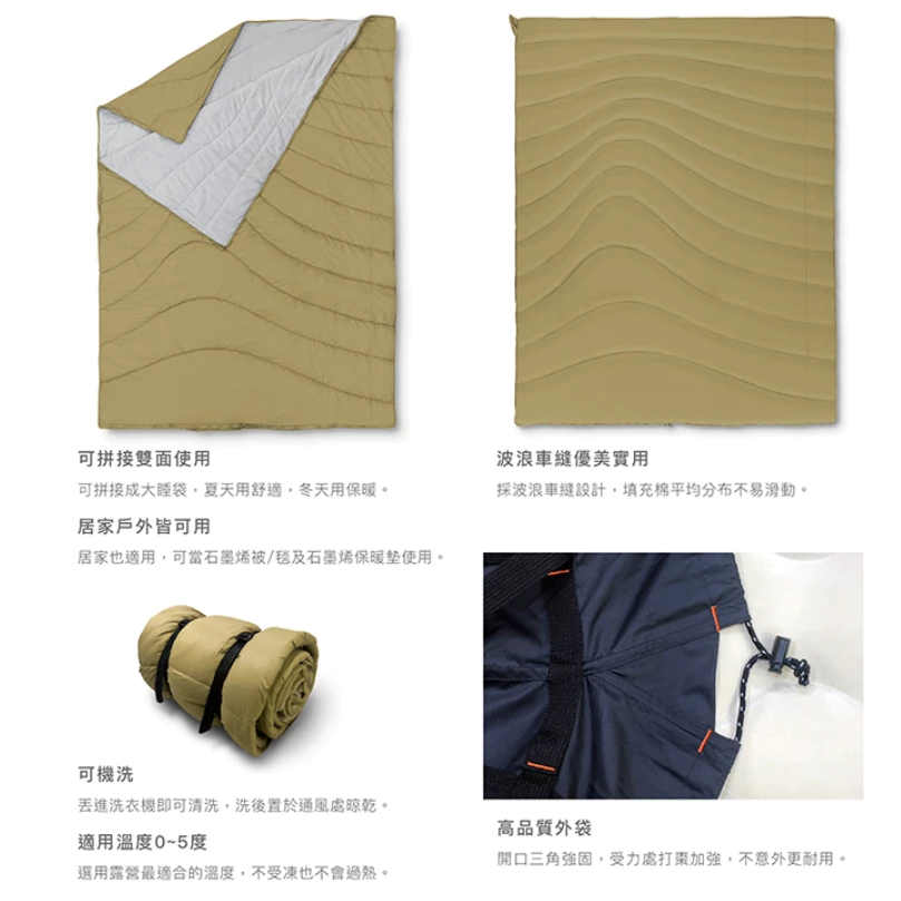 露米 露眠石墨烯睡袋【綠色工場】0~5°C適用溫度 Lumikenkä 露營睡袋 保暖睡袋 方形睡袋 可機洗睡袋 石墨烯